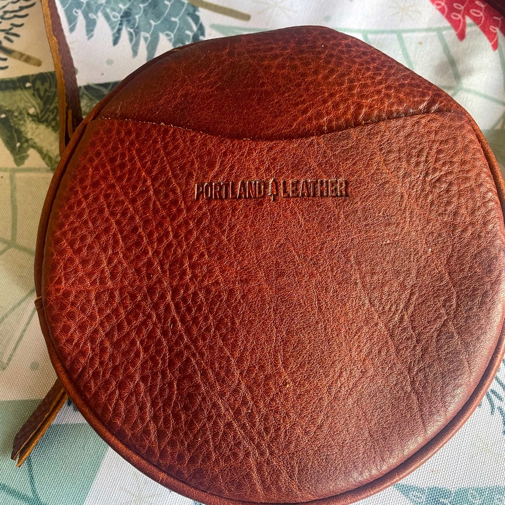 Portland Leather Group Nutmeg Small Circle Crossbody